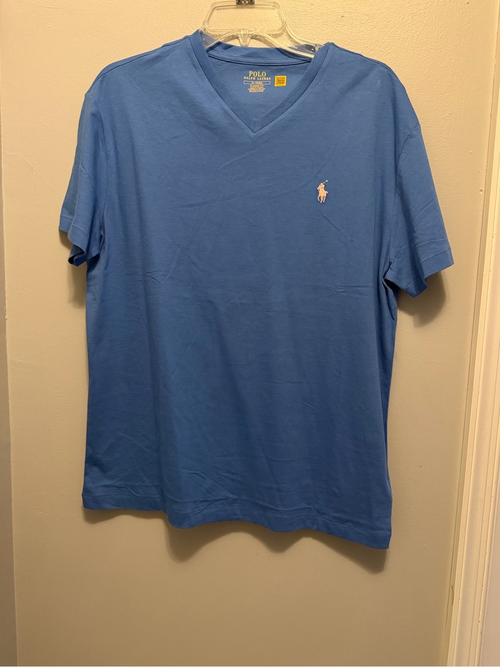 Polo Ralph Lauren Classic Fit V-Neck Tee in Blue